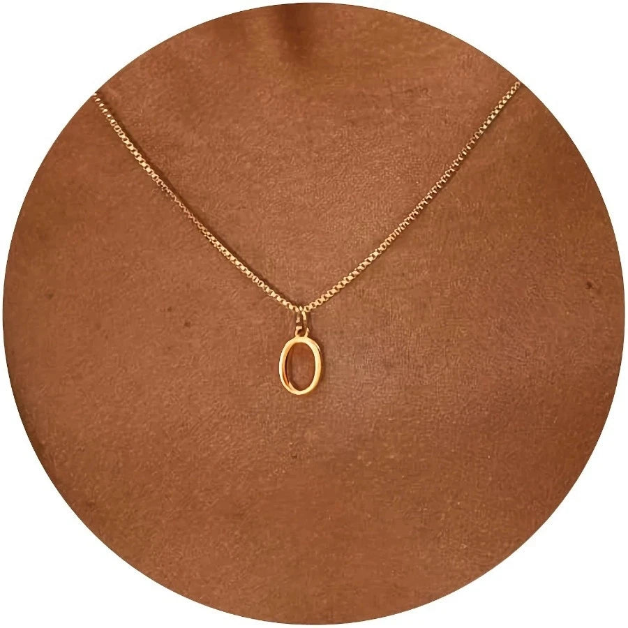 A-Z Initial Necklace Gold Color Necklace Fashion Cute Letter Necklace for Women Vintage Daily Party Wear Jewelry Gifts New