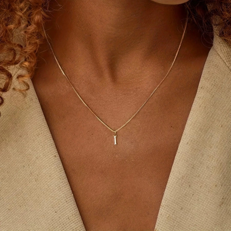 A-Z Initial Necklace Gold Color Necklace Fashion Cute Letter Necklace for Women Vintage Daily Party Wear Jewelry Gifts New