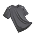 Ice Silk Running Shirts Men Loose Printing Short Sleeve Top Basketball Gym Sportswear For Male Fitness Workout Quick Dry Tee